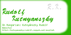 rudolf kutnyanszky business card
